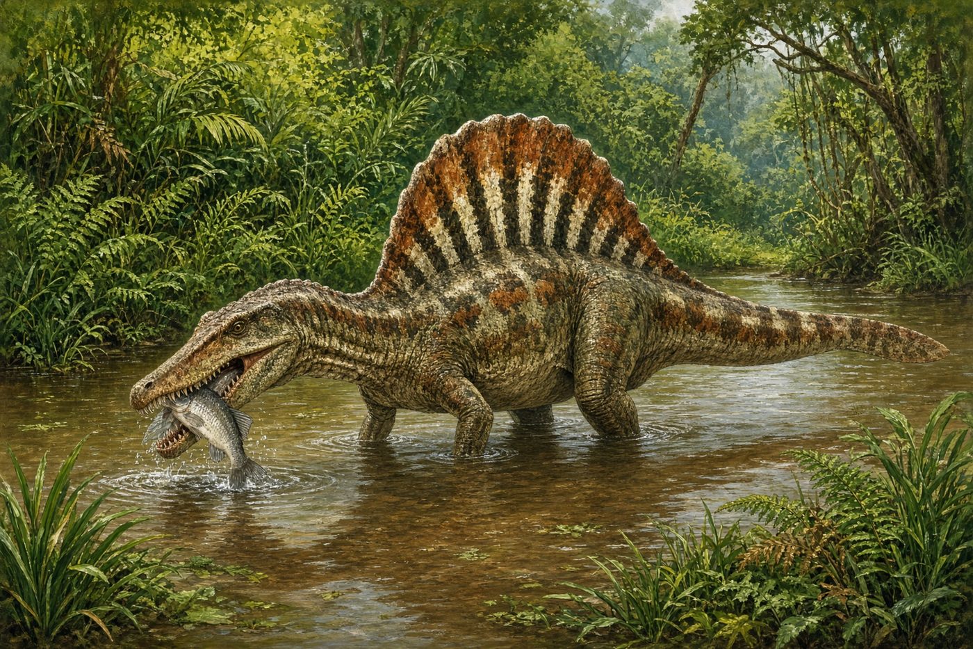 Original drawing of Spinosaurus