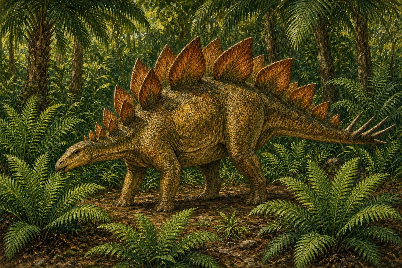 Original drawing of Stegosaurus