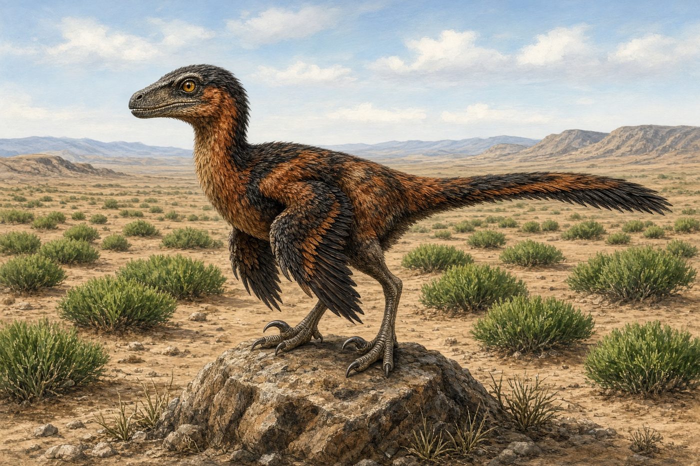 Original drawing of Velociraptor